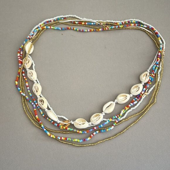 Colorful Beaded Shell Waist Chain A1274 - Picture 3 of 3